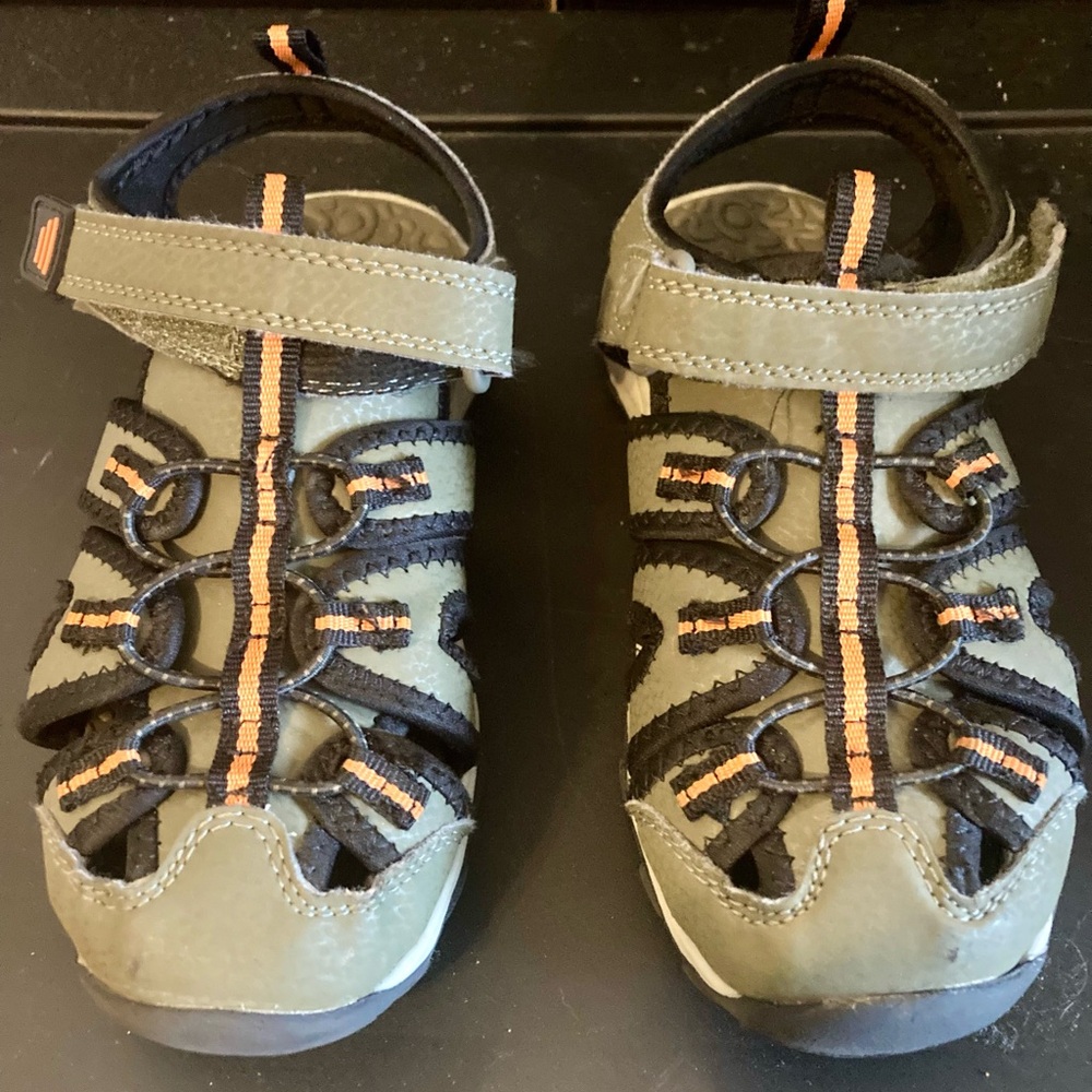 Kids Olive and Black Sandals